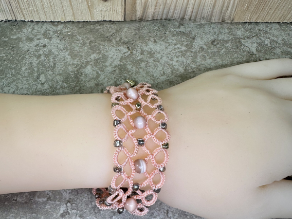 "Emberclay" Tatted Lace Bracelet