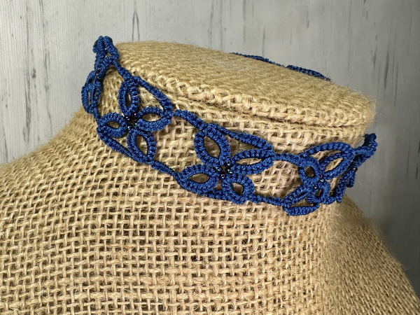 "X Marks the Spot" Tatted Lace Choker Necklace