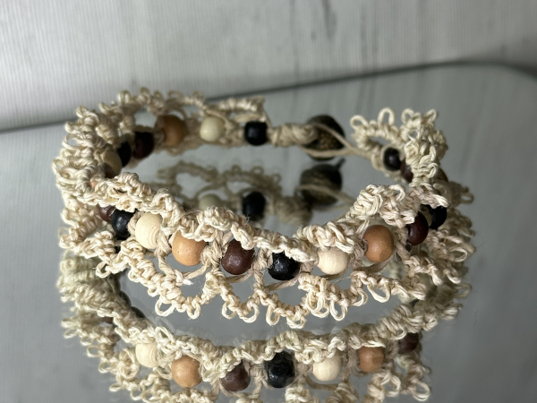 "Woodtrail" Tatted Hemp Bracelet