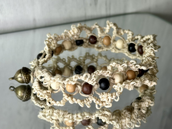 "Woodtrail" Tatted Hemp Bracelet