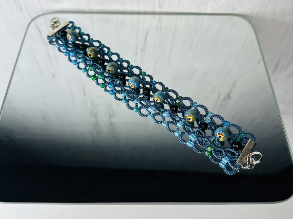 "Stoneveil" Tatted Lace Bracelet