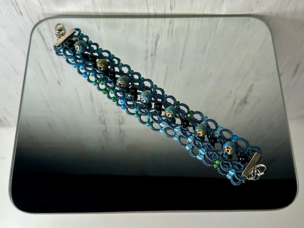 "Stoneveil" Tatted Lace Bracelet