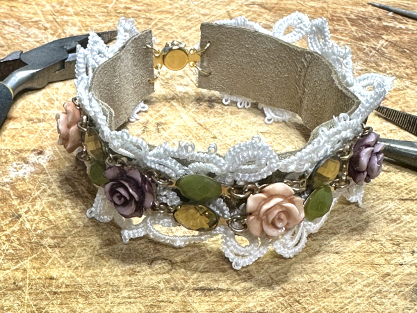"The Botanist's Keepsake" Tatted Lace Bracelet