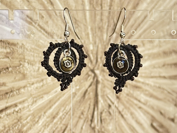 "Charmspire Drops"  Tatted Lace Earrings