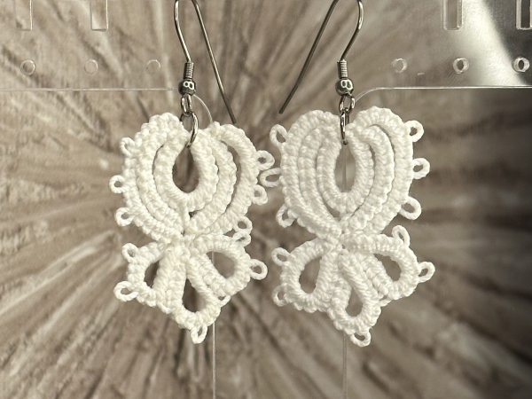 "Wingroot" Tatted Lace Earrings