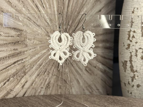 "Wingroot" Tatted Lace Earrings