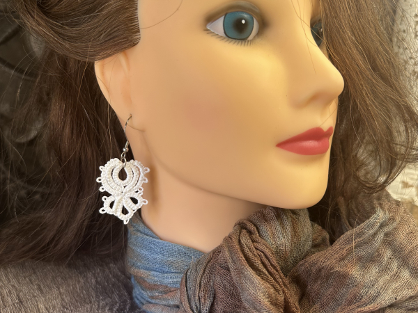 "Wingroot" Tatted Lace Earrings