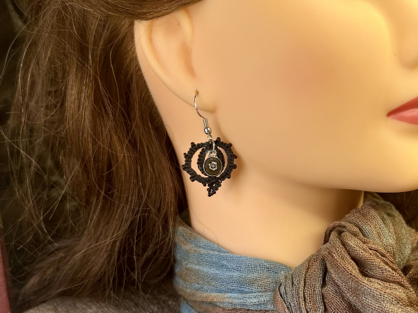 "Charmspire Drops"  Tatted Lace Earrings