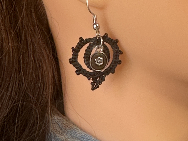 "Charmspire Drops"  Tatted Lace Earrings