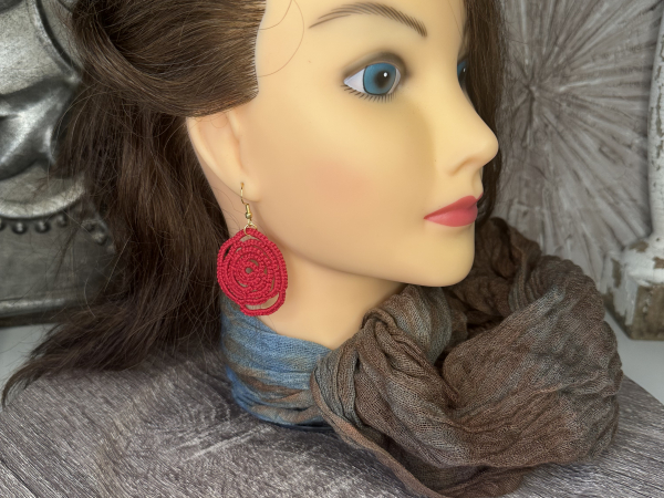 "Sub Rosa" Tatted Lace Earrings