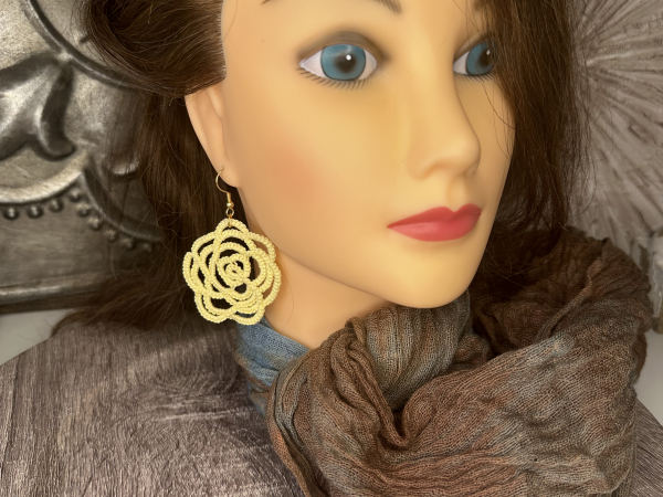"Sub Rosa" Tatted Lace Earrings