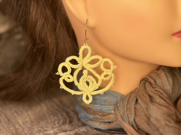 "Lotusborne" Tatted Lace Earrings Style 2