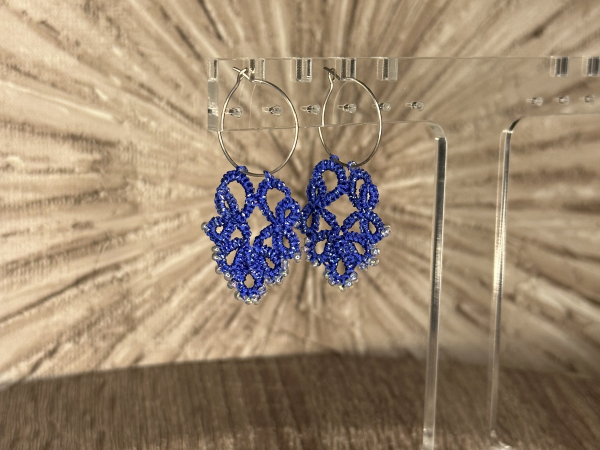 "Stardrift Hoops" Tatted Lace Earrings Style 2