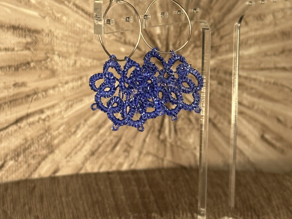 "Stardrift Hoops" Tatted Lace Earrings Style 1