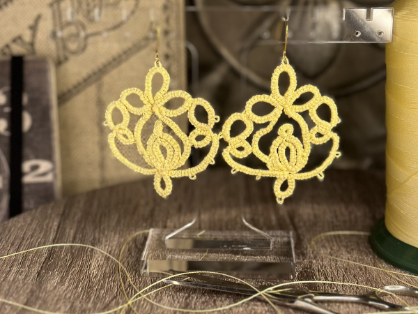 "Lotusborne" Tatted Lace Earrings Style 2