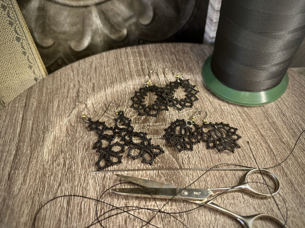 "Loopwake" Tatted Earrings
