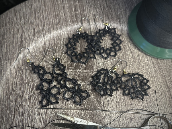 "Loopwake" Tatted Earrings