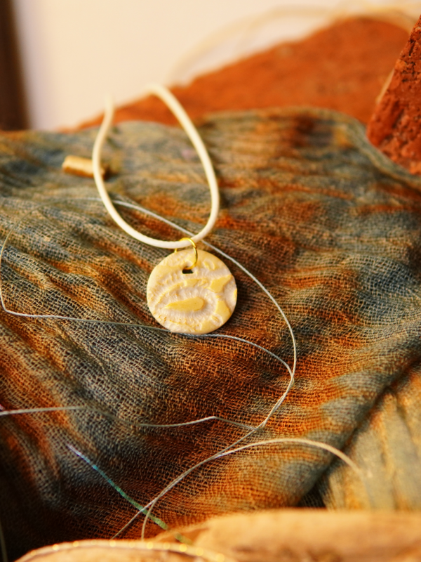 Round artisan clay jewelry