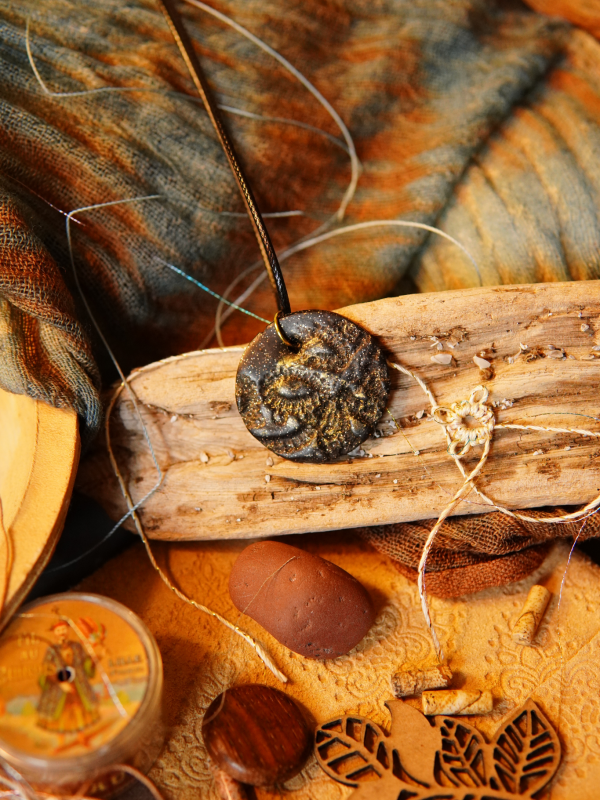 Handmade black cord necklace