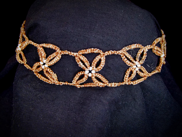 "X Marks the Spot" Tatted Lace Choker Necklace