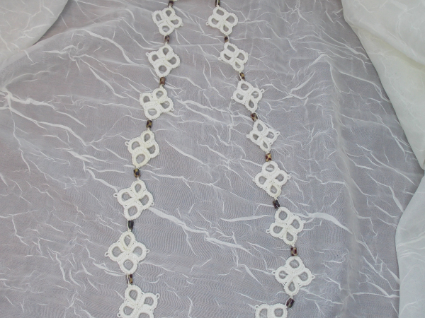 White Squares Necklace