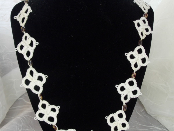White Squares Necklace