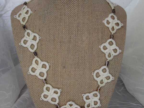 White Squares Necklace
