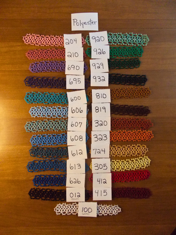 Polyester colors available pictured on wood Polyester colors available pictured on wood