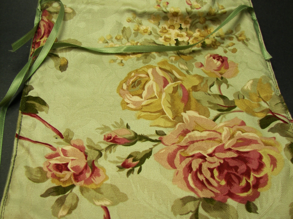 "Whispers of the Verdant Parlor" Tatting Trimmed Bag