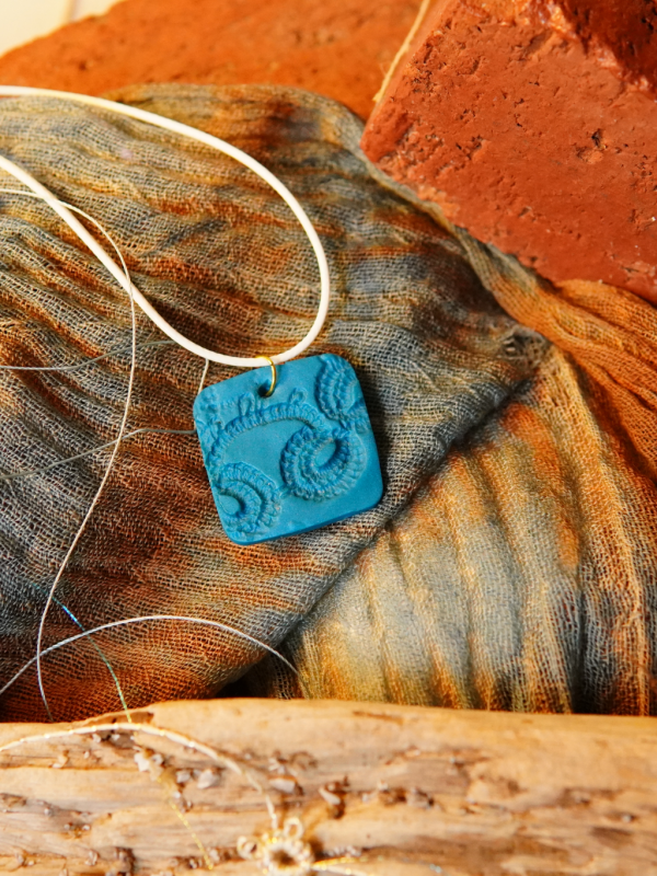 One of a kind clay necklace