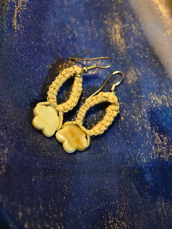 "Tidepetal" Tatted Lace Earrings