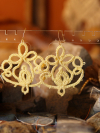 Lace Bloom Design - Lotusborne Pair Bold lace earrings inspired by lotus petals, worn with elegance