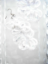 Winter forest-inspired white lace earrings