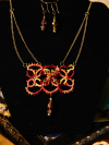 Warm ember-colored necklace inspired by Solmyren lore