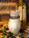 Elven-inspired black lace choker with shimmer accents