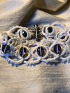 Lace bracelet glowing with starlit crystals