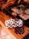 Crystal-accented lace bracelet in soft light