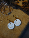 Handmade lace impression earrings