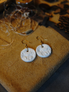 Minimalist white statement earrings