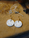 Lightweight round clay earrings
