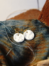 One of a kind white earrings