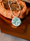 Round lace impression necklace