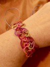 "Shimmering Roses" Tatted Lace Bracelet