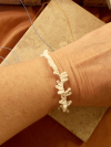 "Rose and Ruffle" Tatted  Lace Bracelet