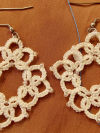 Boho lace earrings with vintage charm and hand-tatted detail.