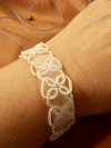 "Petalbound Morning" Tatted Lace Bracelet