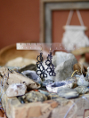 Wanderthread lace earrings inspired by dusk and free spirit.