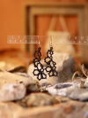 Boho Lace Statement Earrings - Twilight Tangle Lightweight lace earrings sway with evening's gentle rhythms.