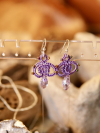 Bloomdrop lace earrings styled for a boho look.