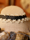Black Ribbon Reverie Lace & Ribbon Necklace with Double Tatting Tatting on top and bottom of black ribbon choker named Ribbon Reverie